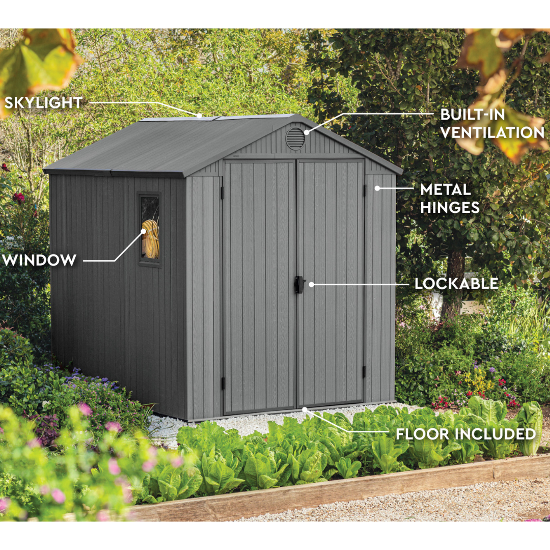 Darwin 6x8ft Premium Outdoor Garden Shed 