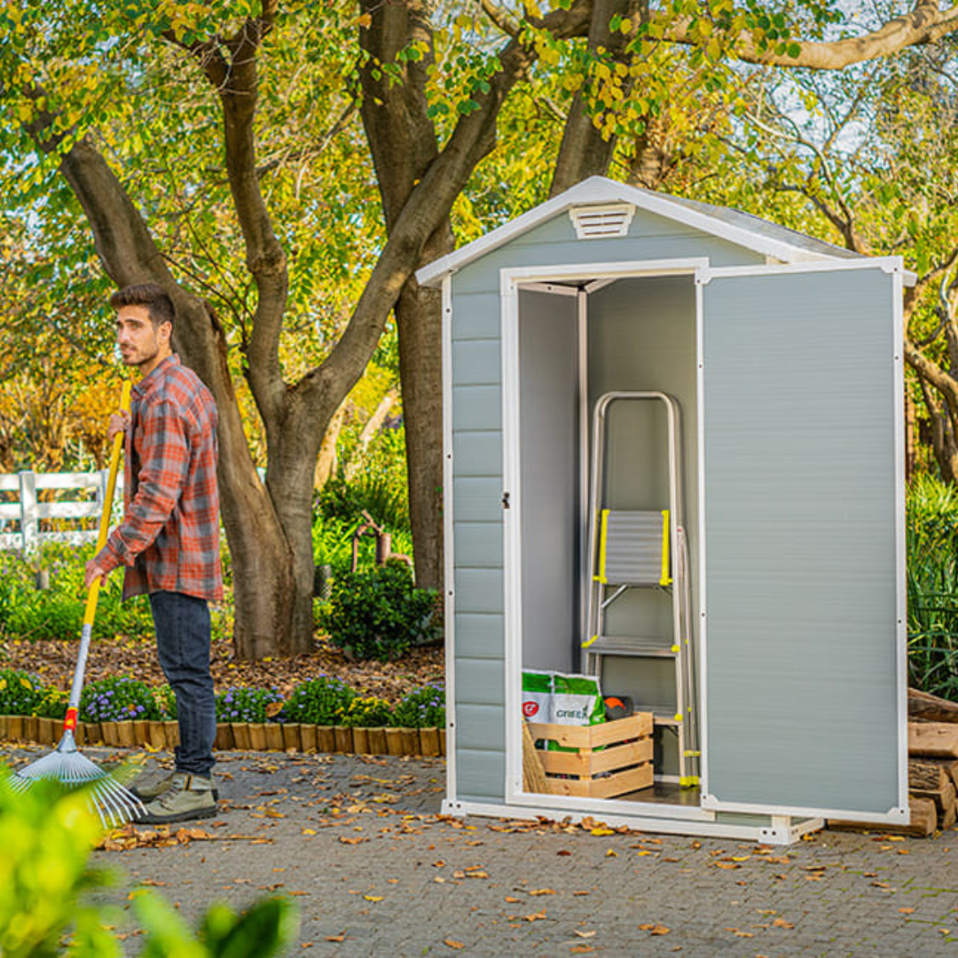 Manor 4x3ft Slim Outdoor Garden Shed 