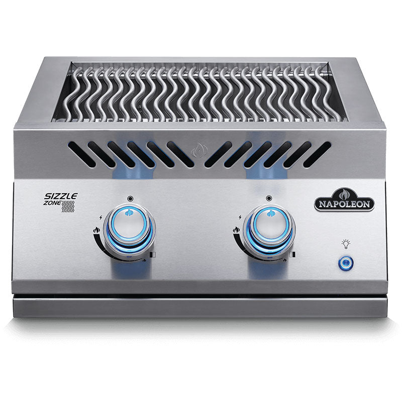 BIB18IR-Drop-In-Prod-Str-Burner-Opn-Knobs-Lit-800px.jpg Built-In 700 Series Dual Infrared Burner - Image 1