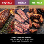 Woodfire Electric BBQ Grill & Smoker with Stand & Cover - Image 4