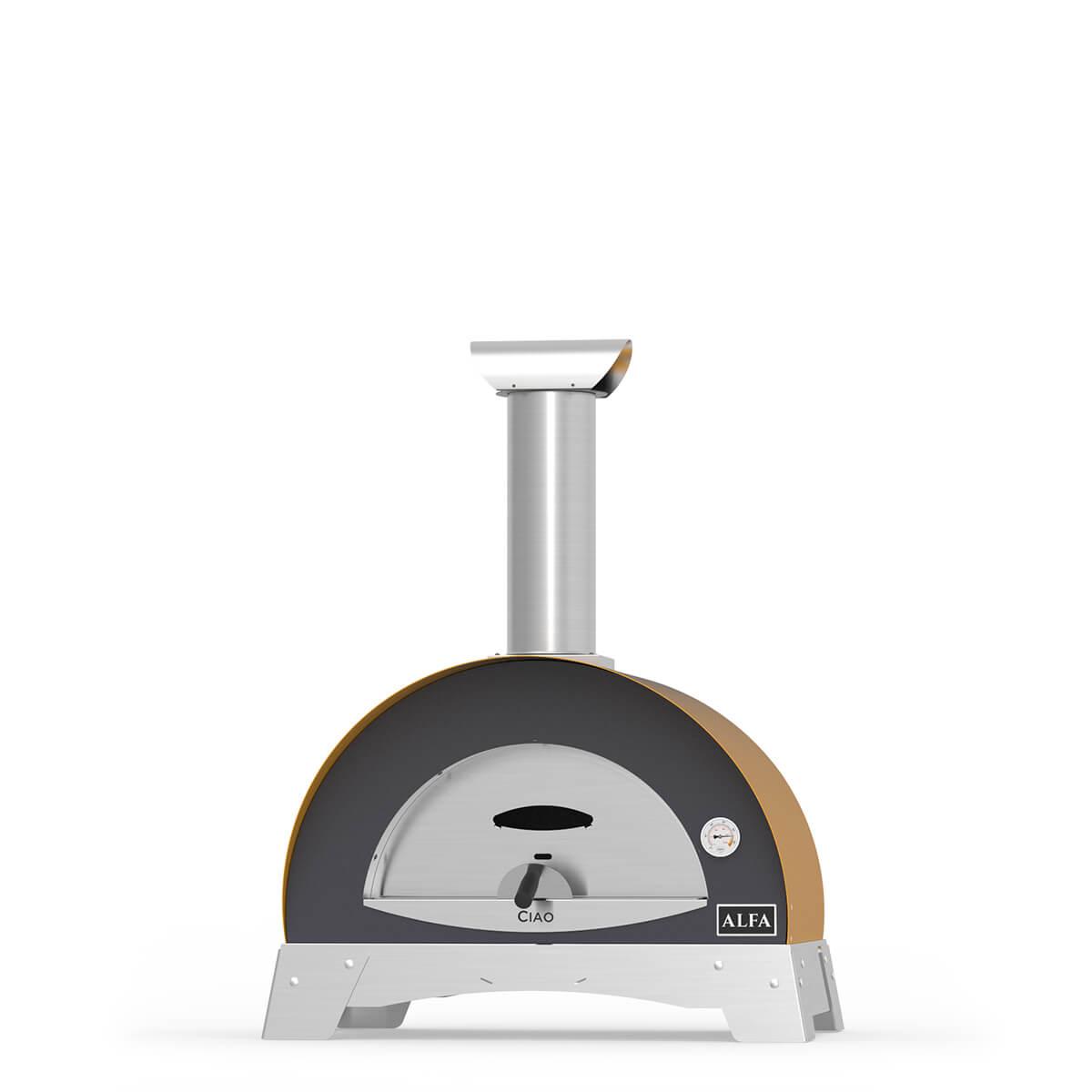 ciao-yellow-wood-alfa-forni-domestic-ovens.jpg Ciao Wood-Fired Pizza Oven - Image 1
